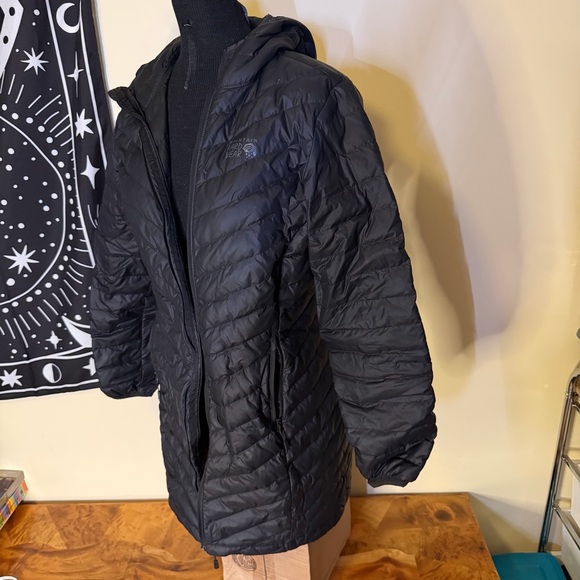 NO ZIP Mountain Hardware S Women’s Black Down Winter Puffer Jacket - Picture 3 of 10